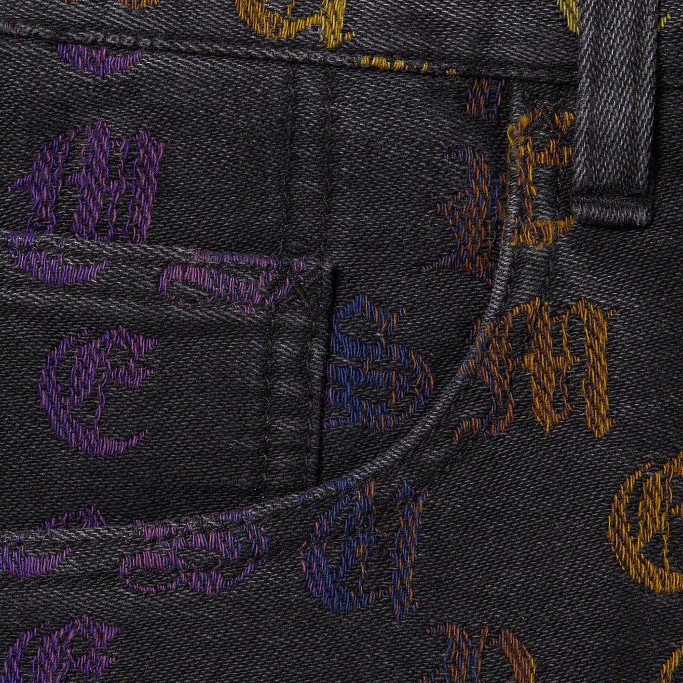Gradient Jacquard Denim Short view 3